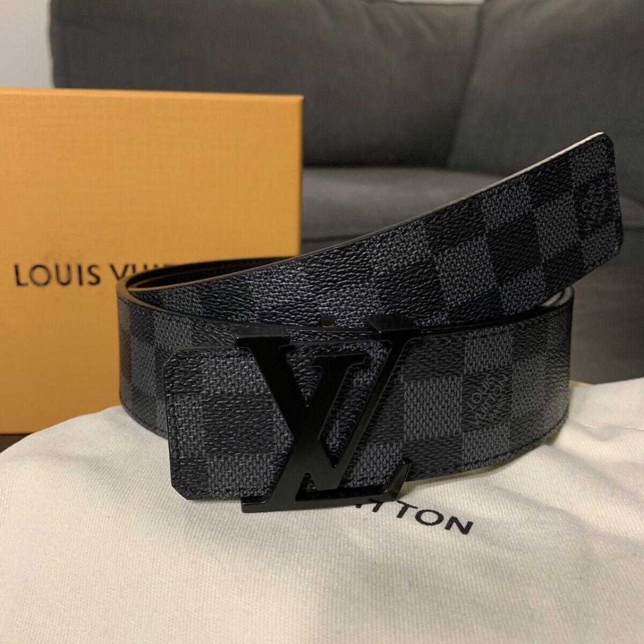 Louis Vuitton belt white Size 32-34 40in - Depop