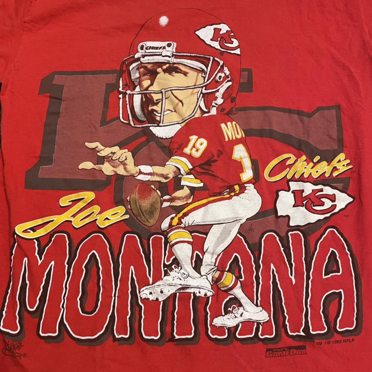 Real Vintage 1990s Joe Montana Kansas City Chiefs - Depop