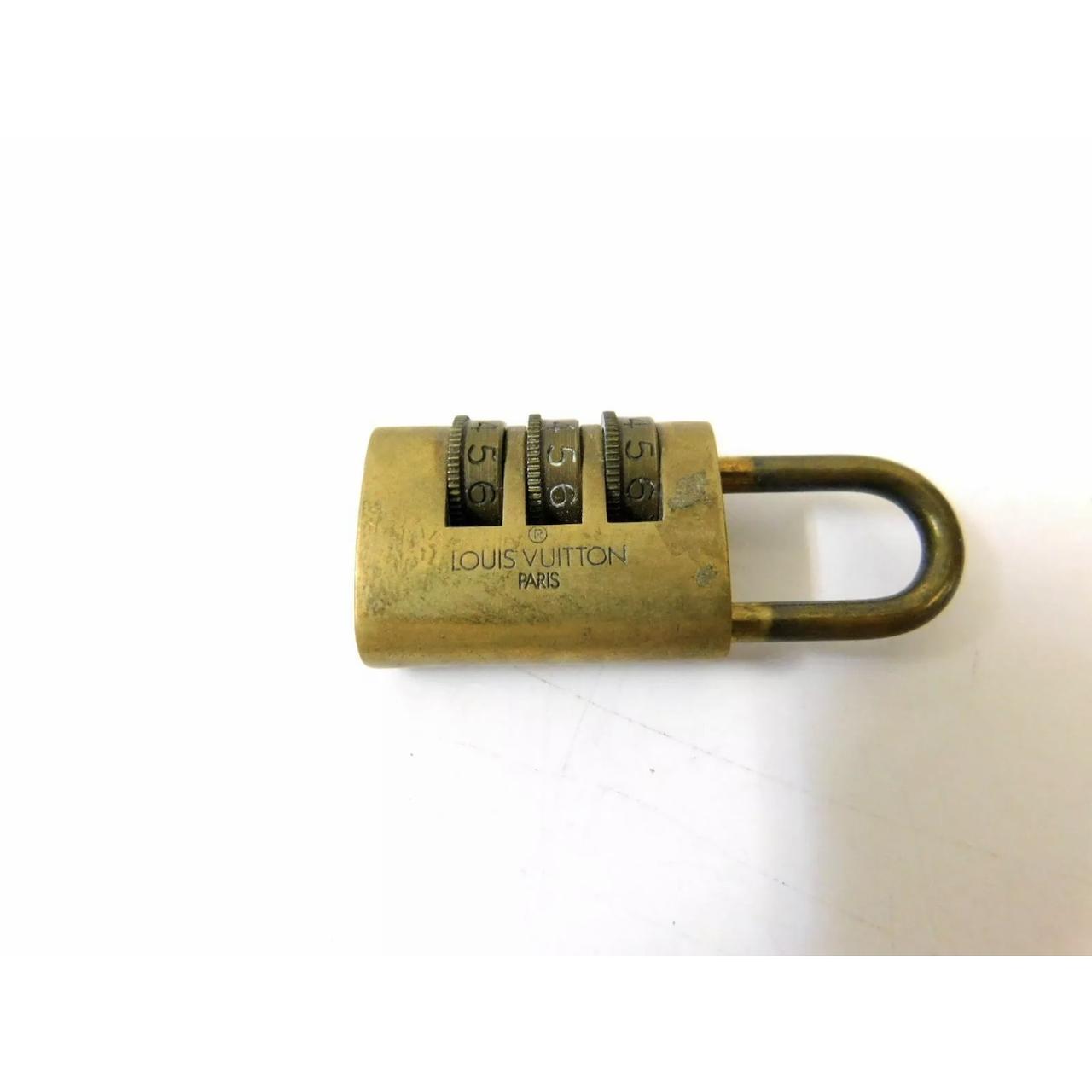 Authentic Louis Vuitton brass pad lock and key set. - Depop