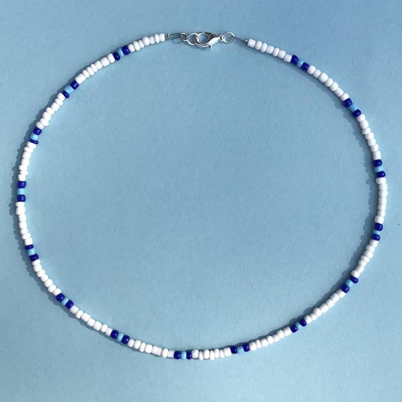 Women's White and Blue Jewellery | Depop