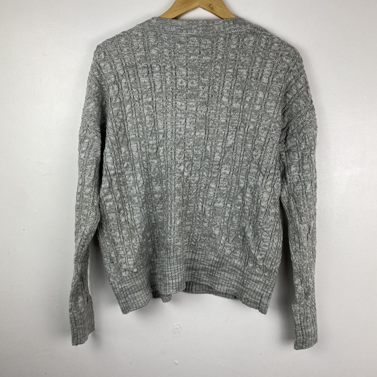 Atmosphere Knitted Sweatshirt Grey Sweater Warm... - Depop