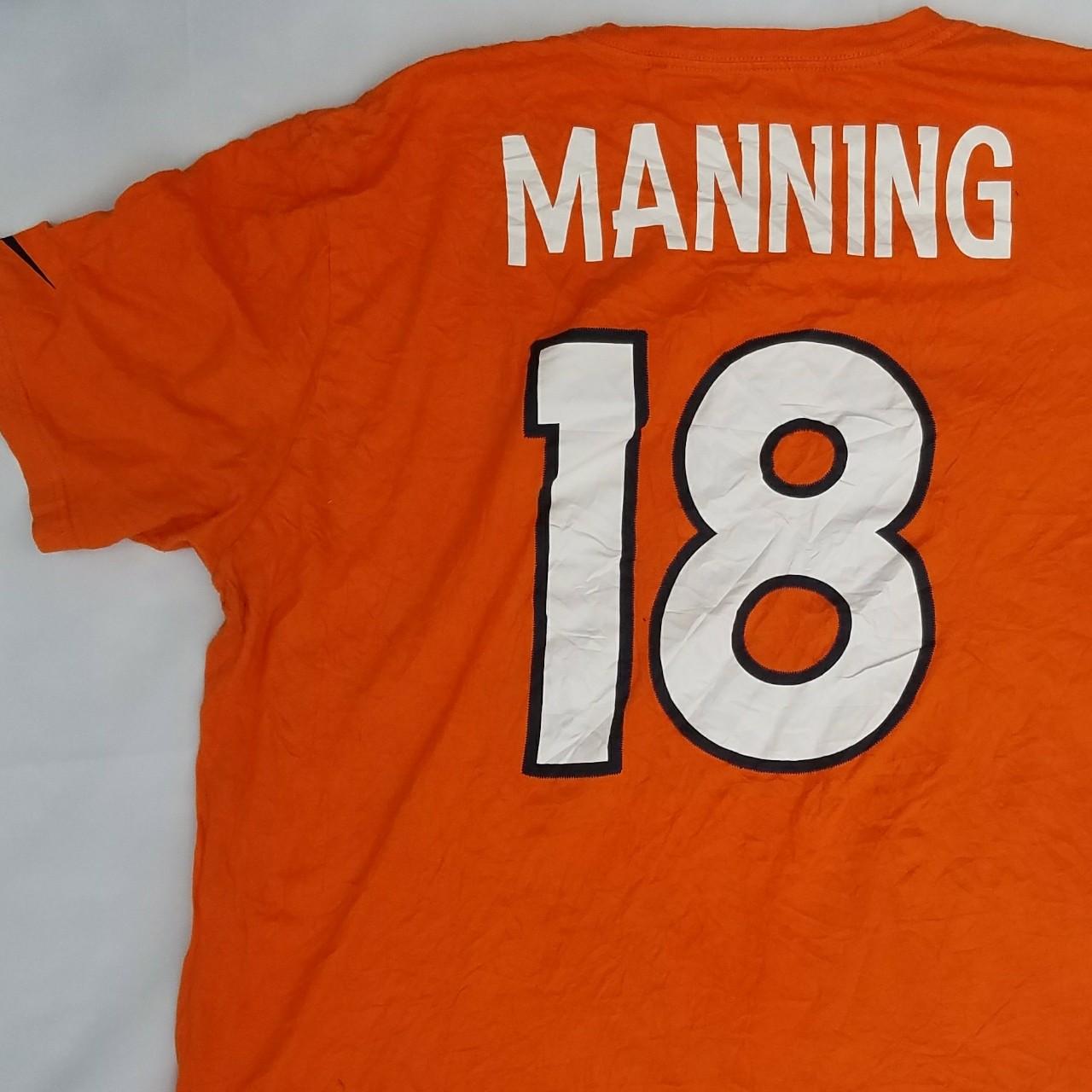Vintage NFL Quarterback Peyton Manning Orange Nike... - Depop