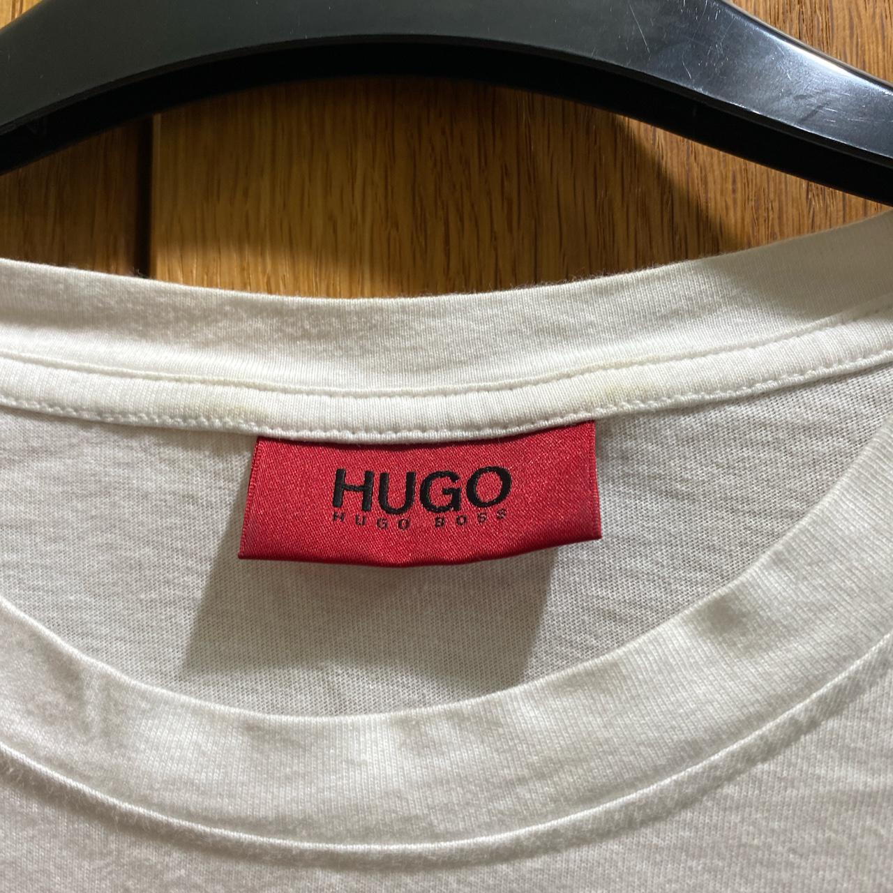 White Hugo Boss T-shirt Size Medium Worn a few... - Depop