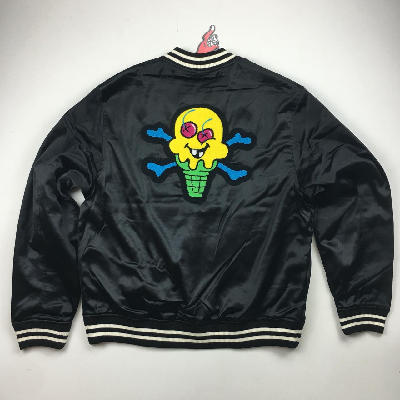 BBC ICE CREAM SATIN VARSITY BOMBER JACKET. MENS SIZE... - Depop