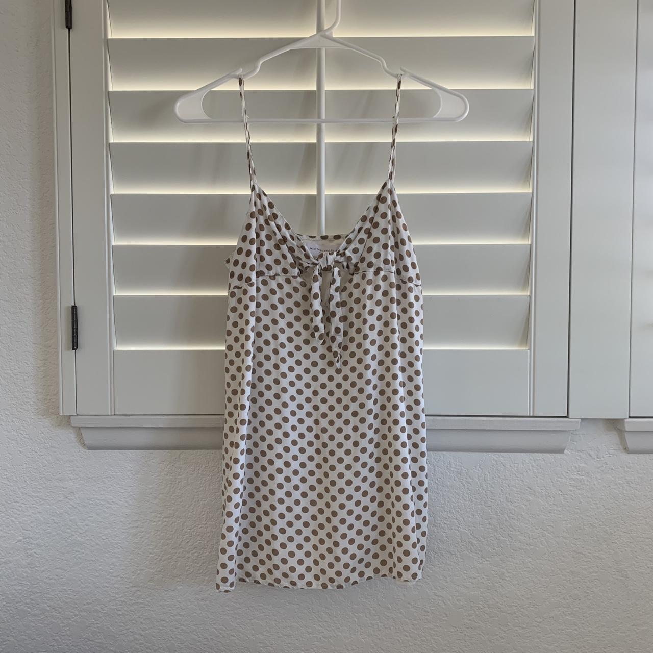 Women's Brown and White Dress | Depop