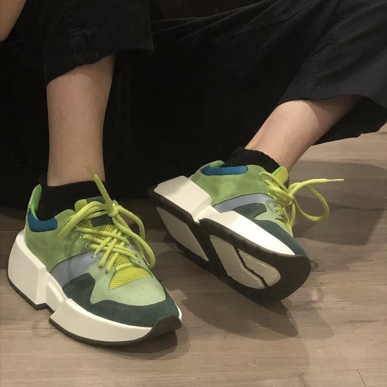 MM6 Maison Margiela green chunky sneakers/trainers...