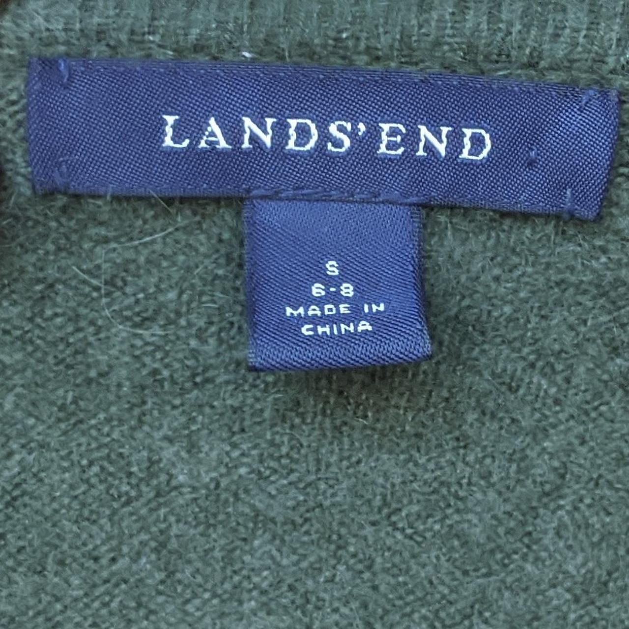 Lands' End Green Button Up Cardigan Size: S Brand:... - Depop