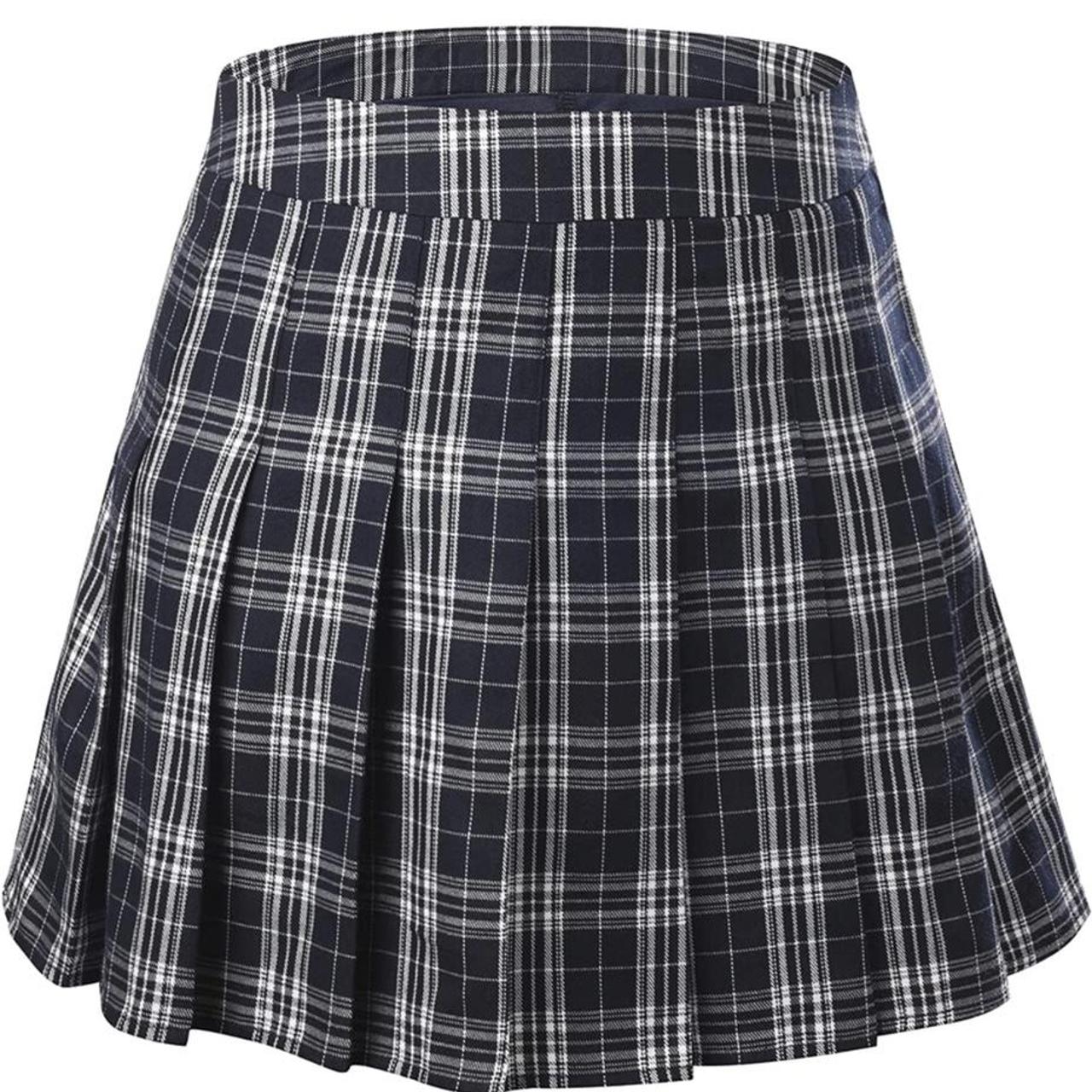 Pleated plaid tennis skirt, in a Uk size 10, worn a... - Depop