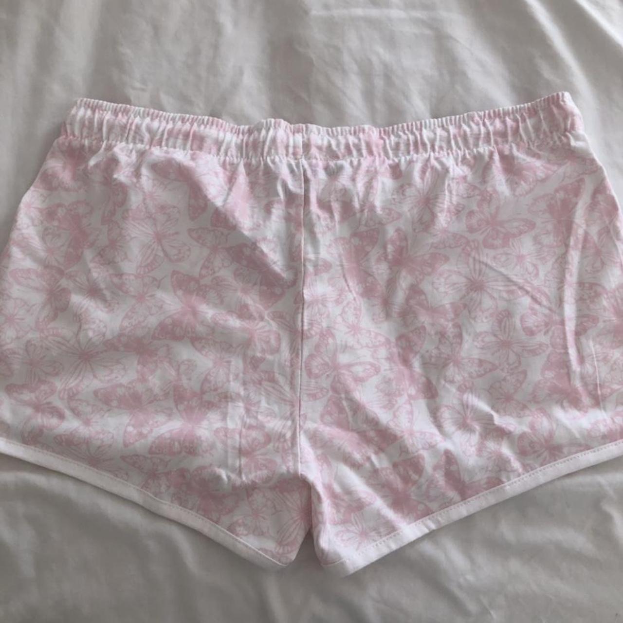 cute pink and white butterfly shorts 🎀 size M... - Depop