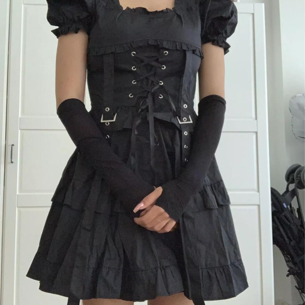 Corset dress Gothic dress Kawaii dress Harajuku - Depop