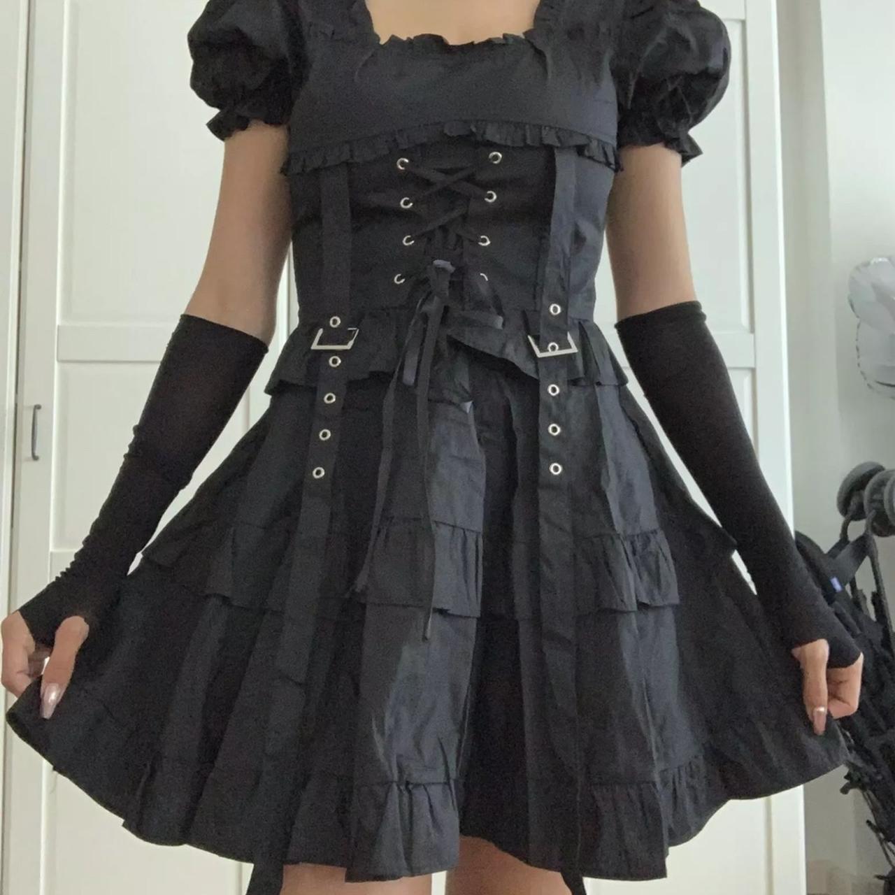 Corset dress Gothic dress Kawaii dress Harajuku - Depop