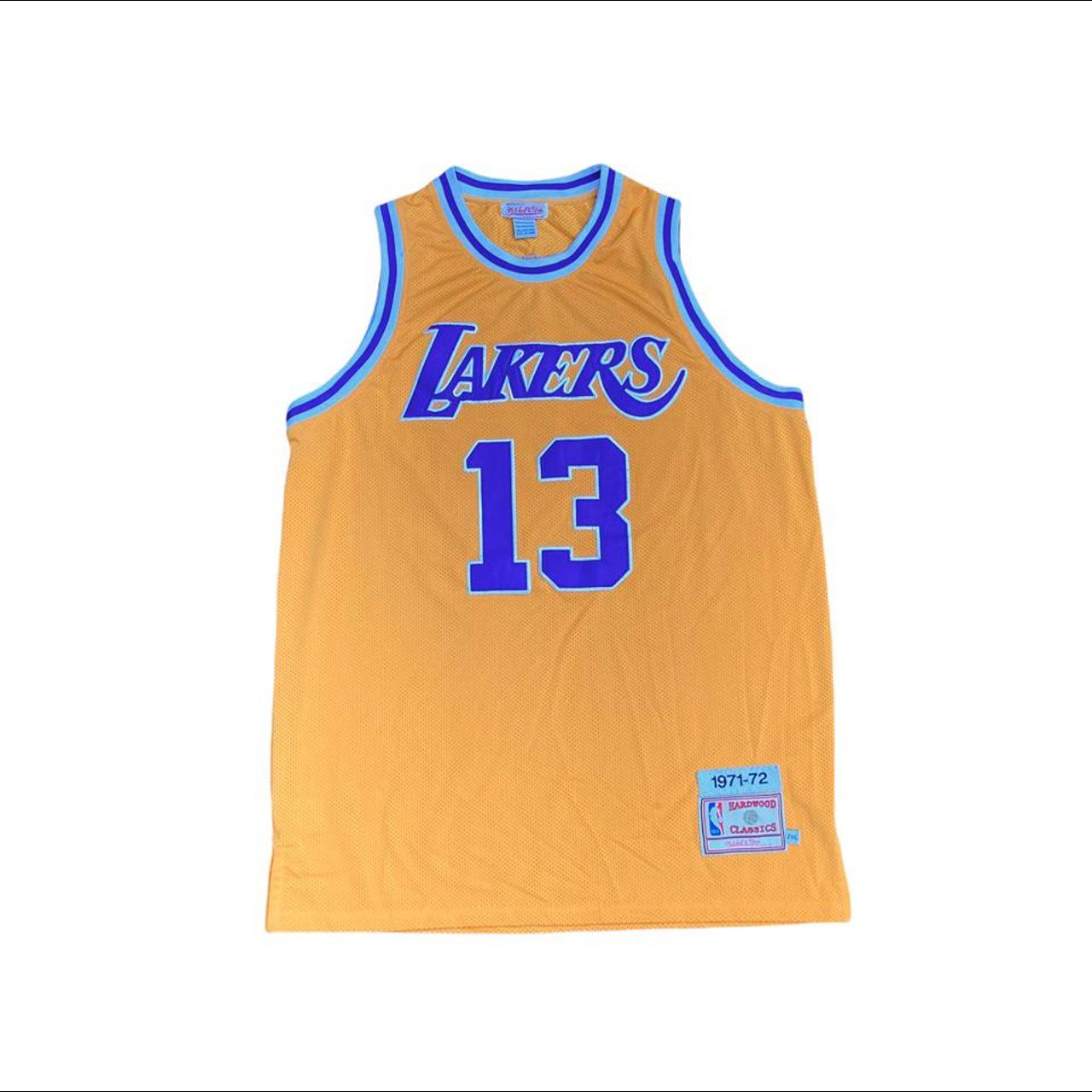 Buy NBA Lakers 13 Wilt Chamberlain Purple Hardwood Classics Men