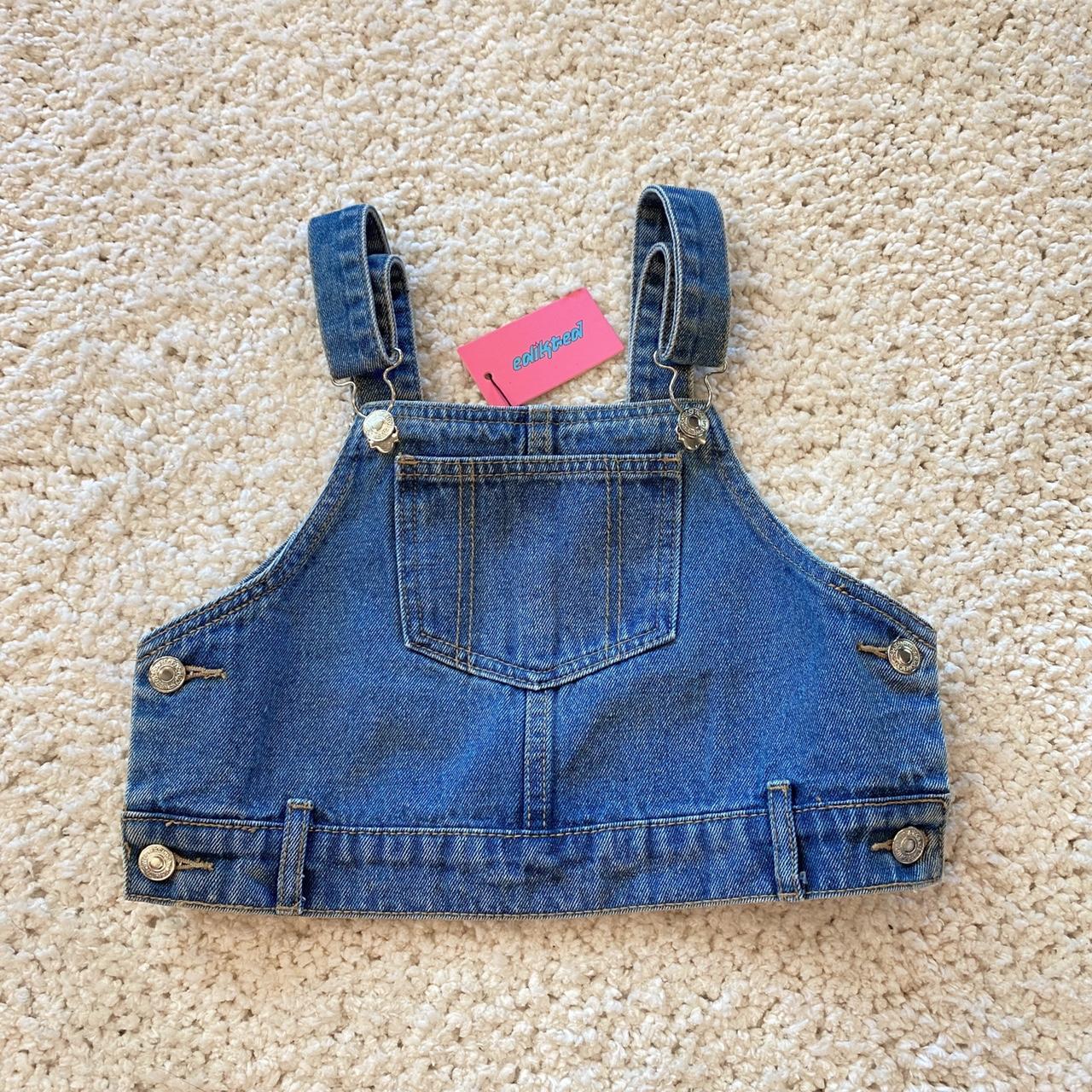 edikted denim top • so adorable it just doesn’t... - Depop