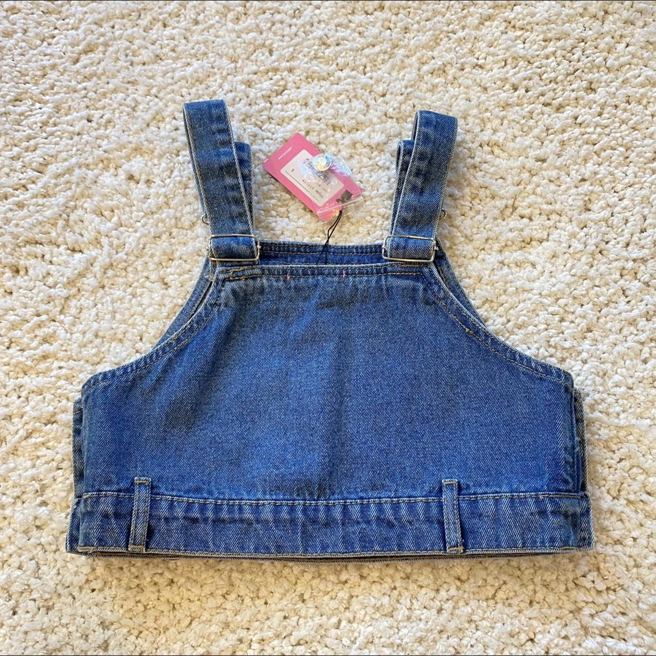 edikted denim top • so adorable it just doesn’t... - Depop