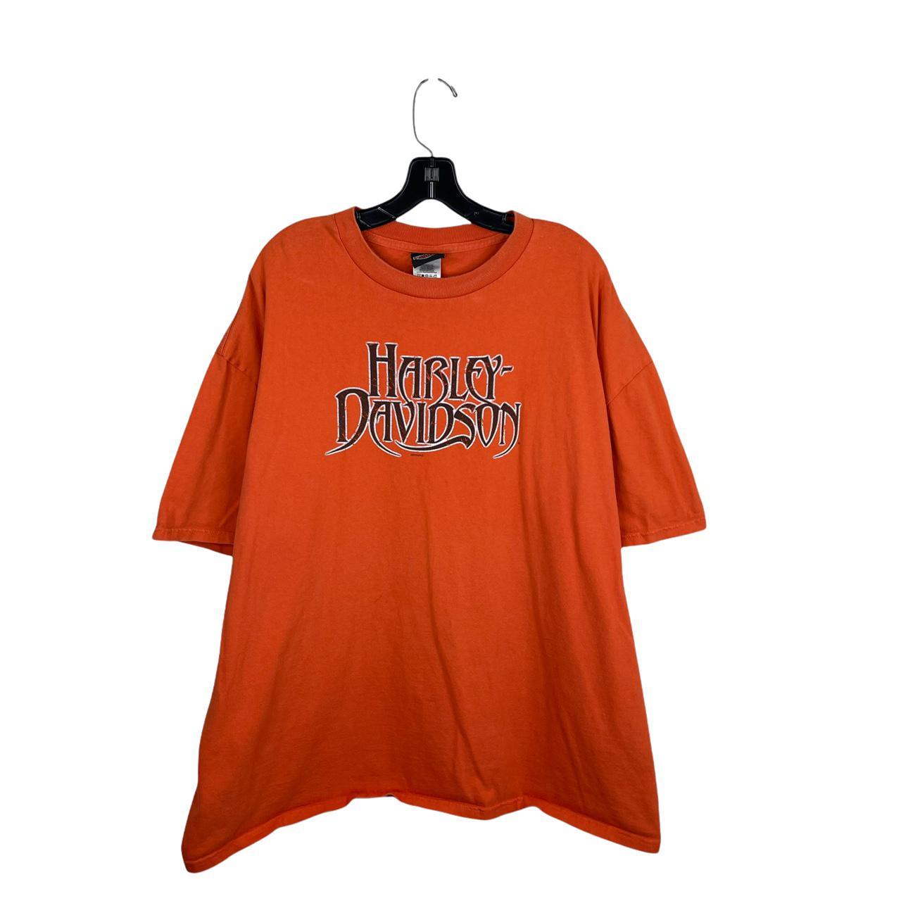 Harley Davidson Men's Orange T-shirt