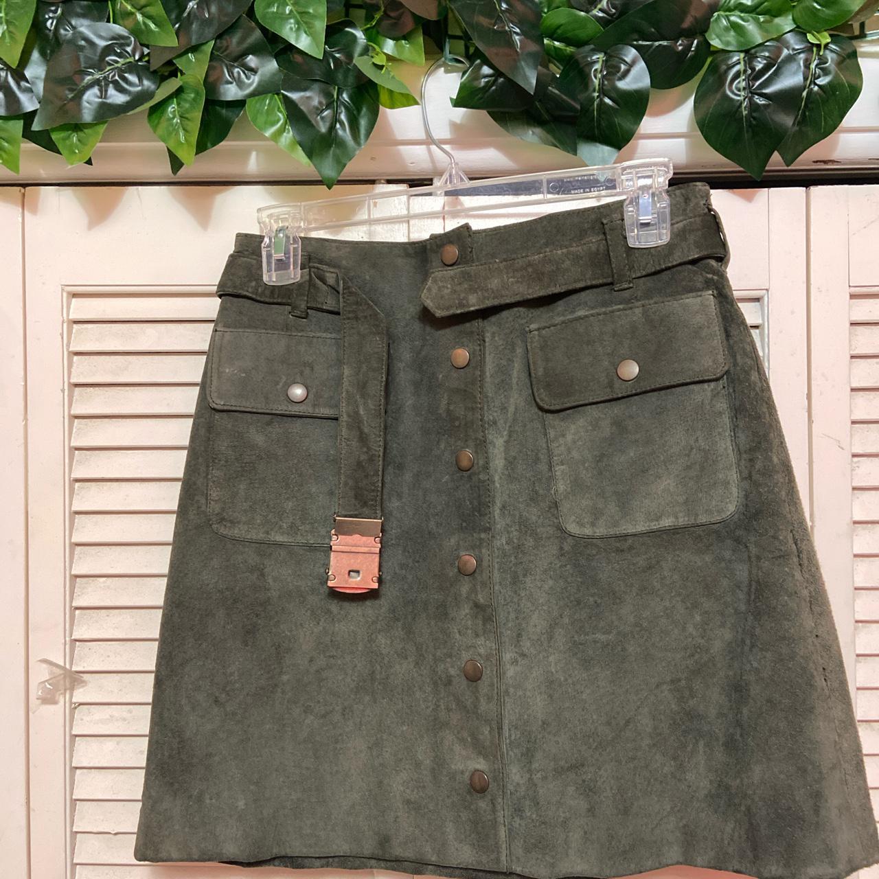 vintage suede skirt