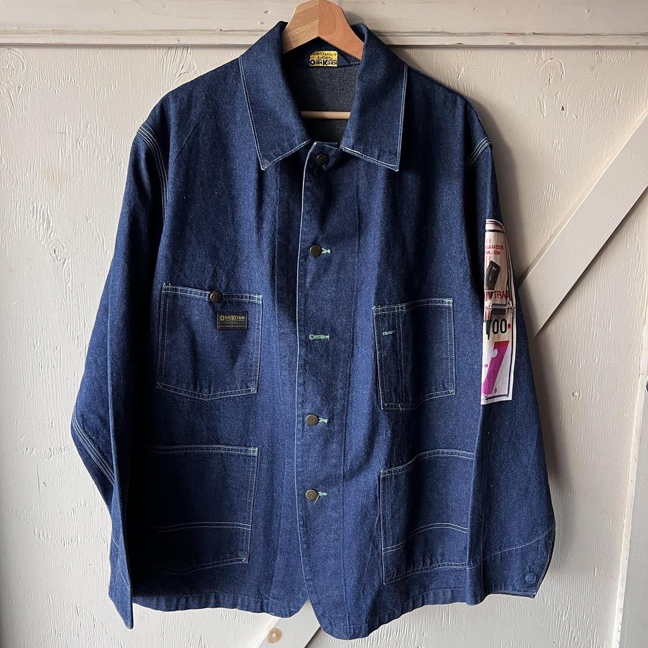 Vintage 70s OshKosh B'Gosh Denim Chore Jacket with a... - Depop