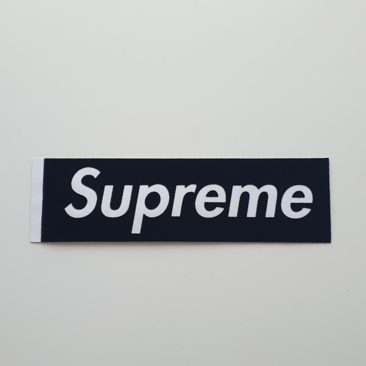 Supreme sticker black and cheap white