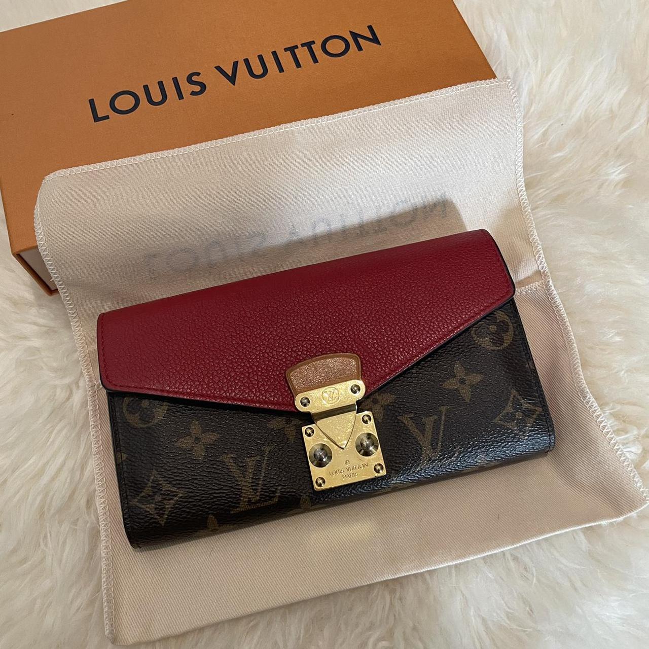 Louis Vuitton Monogram Pallas Compact Wallet with Cherry Red - A