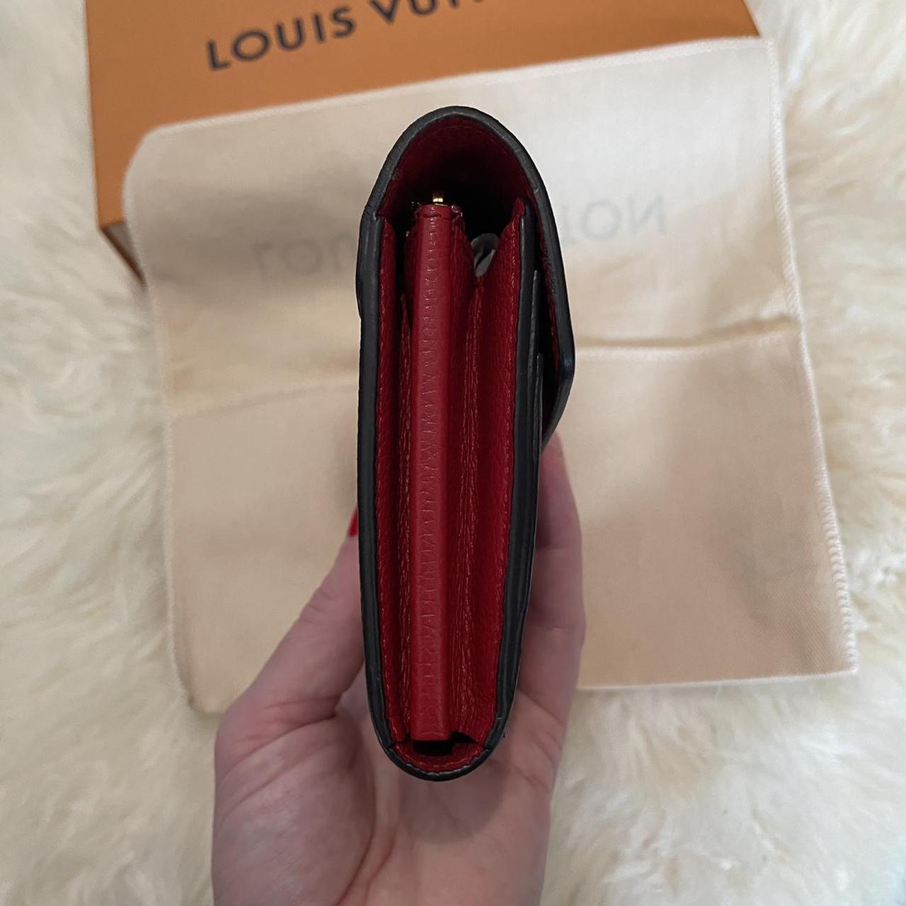 Slightly used Louis Vuitton wallet with the red on - Depop