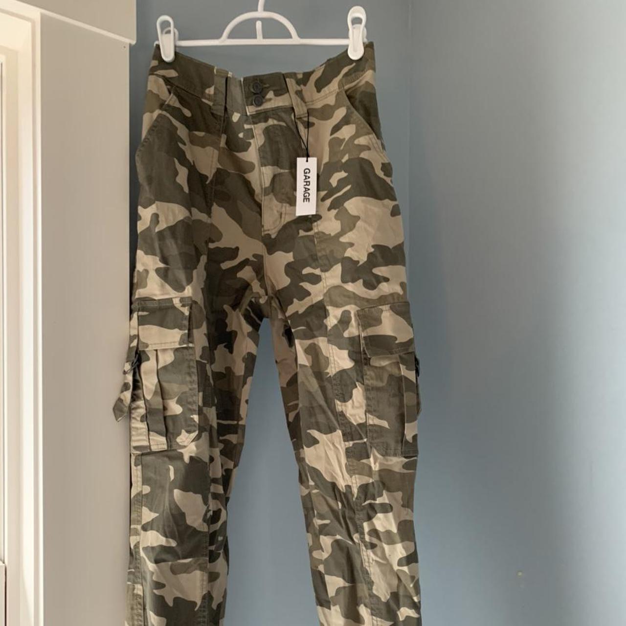 Garage Men's Green and Khaki Trousers | Depop