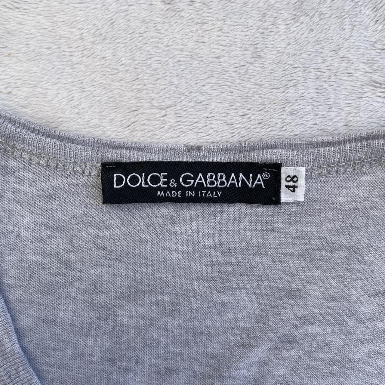 Dolce & Gabbana Men's Grey and Black T-shirt | Depop