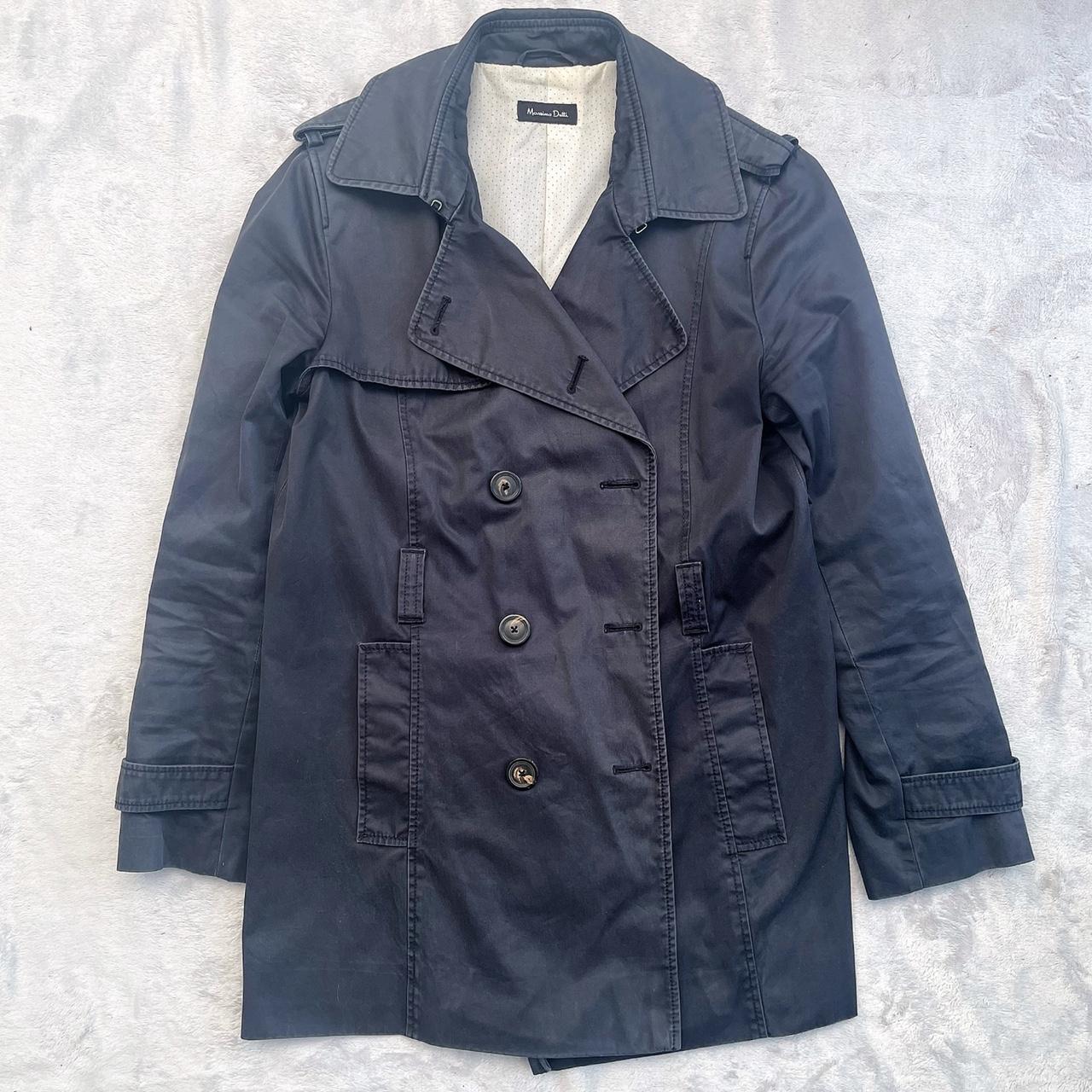 Massimo Dutti Black Mac Trench Coat Model... - Depop