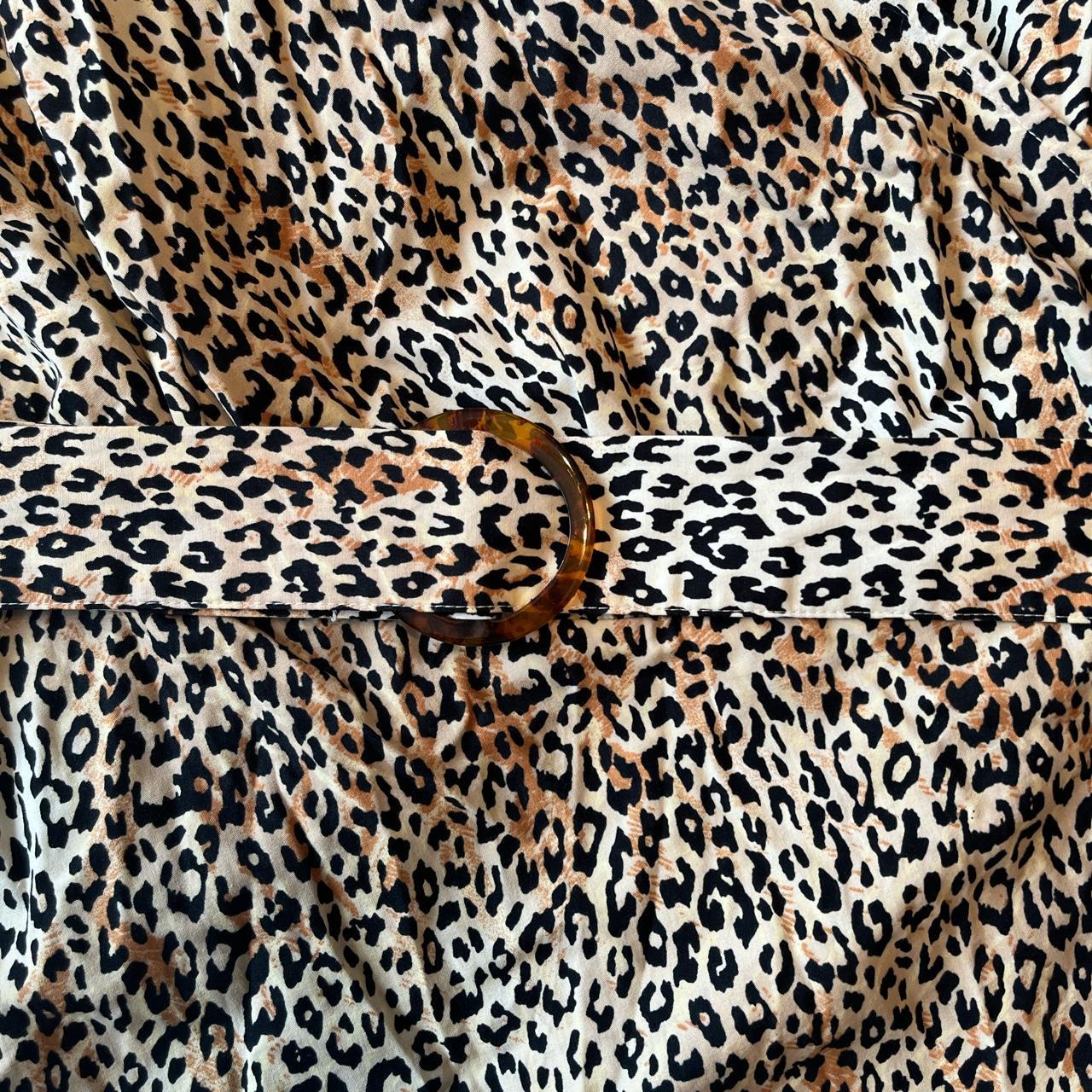 80s style leopard print plus size wrap top a very... - Depop