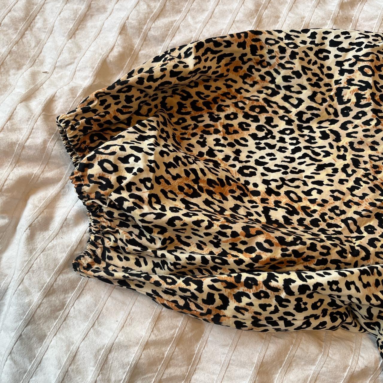 80s style leopard print plus size wrap top a very... - Depop