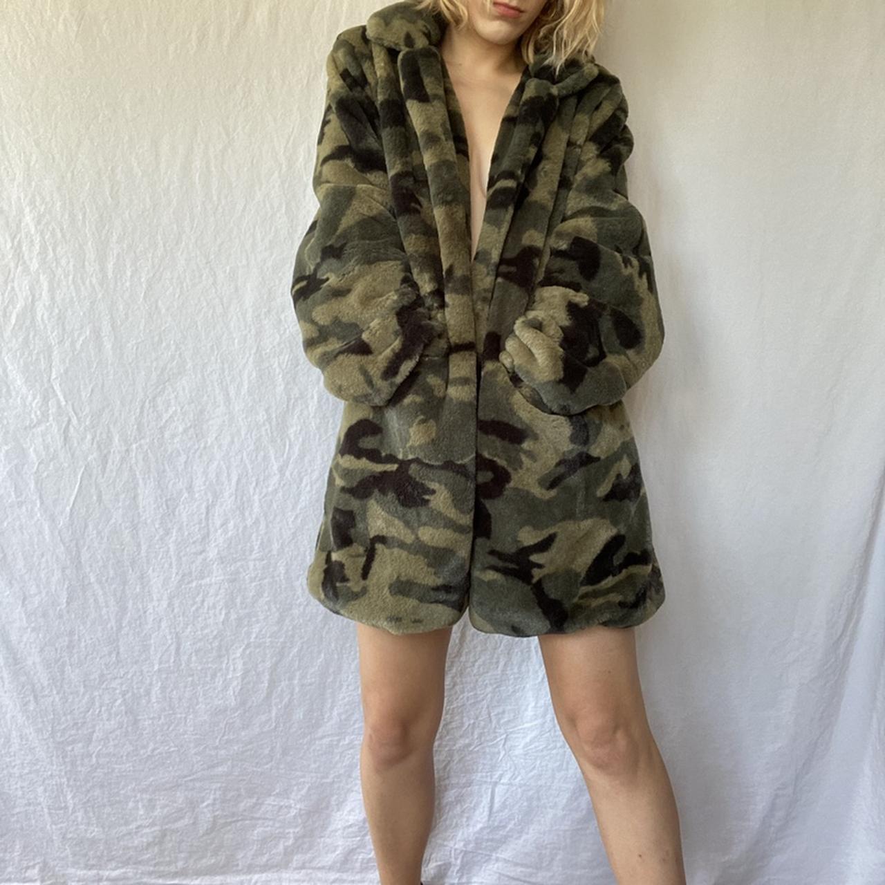 Camo fur coat on sale womens