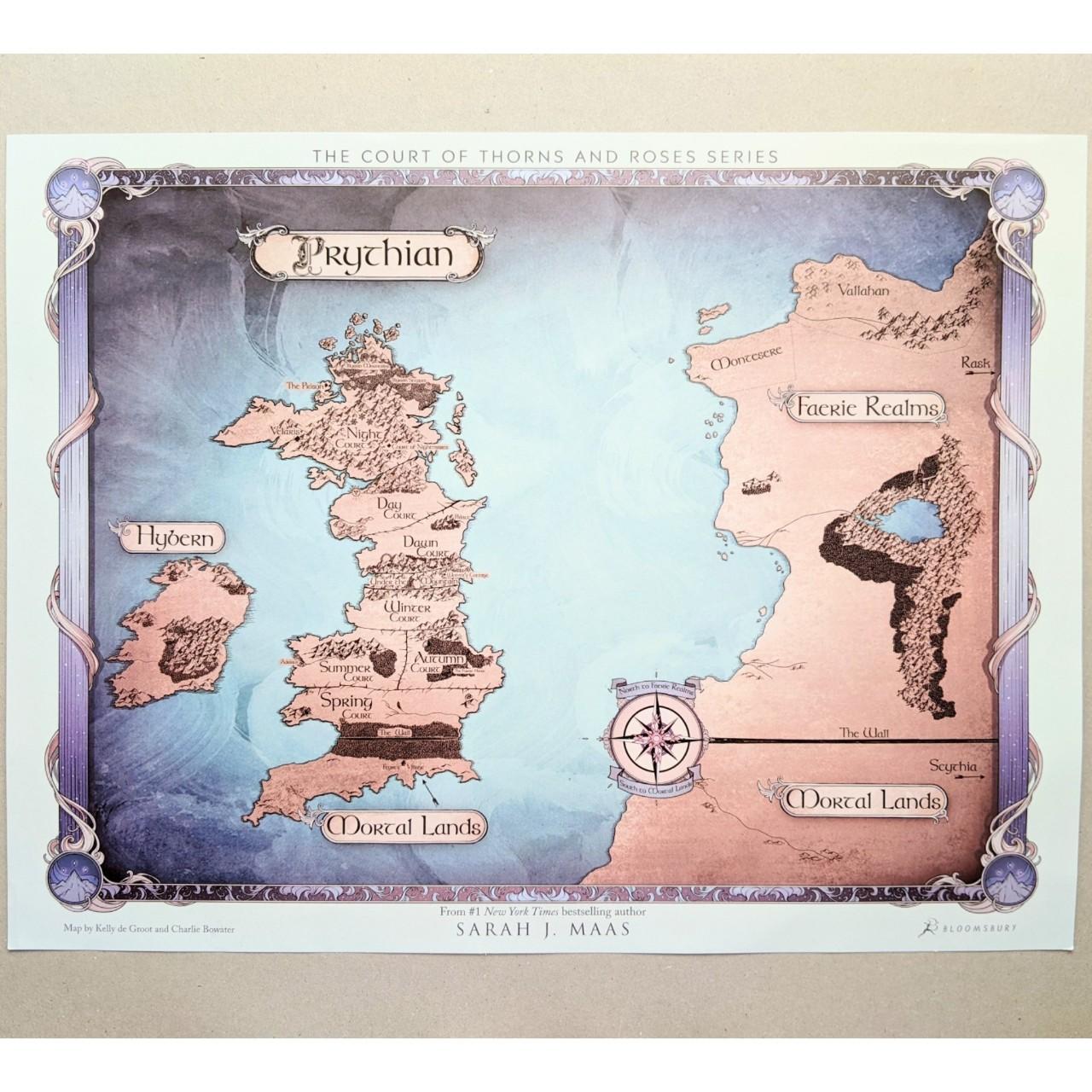 A Court of War and Ruin / acowar preorder map print... - Depop