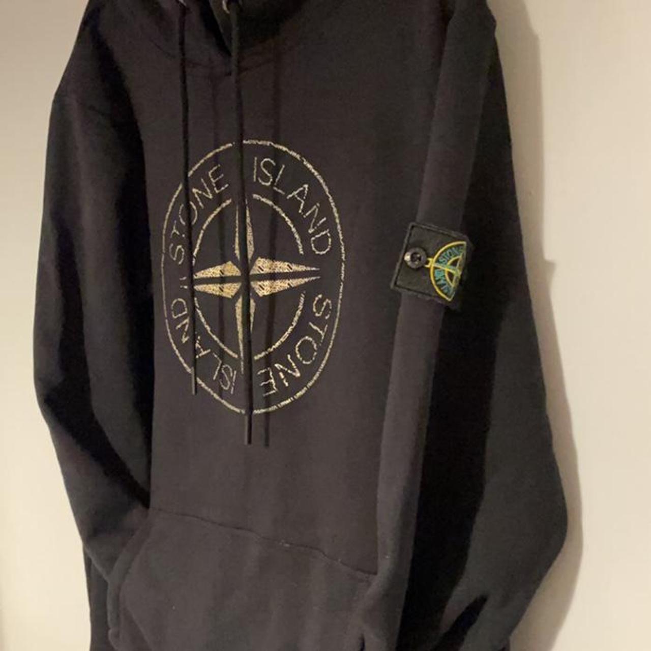 stone island big logo hoodie