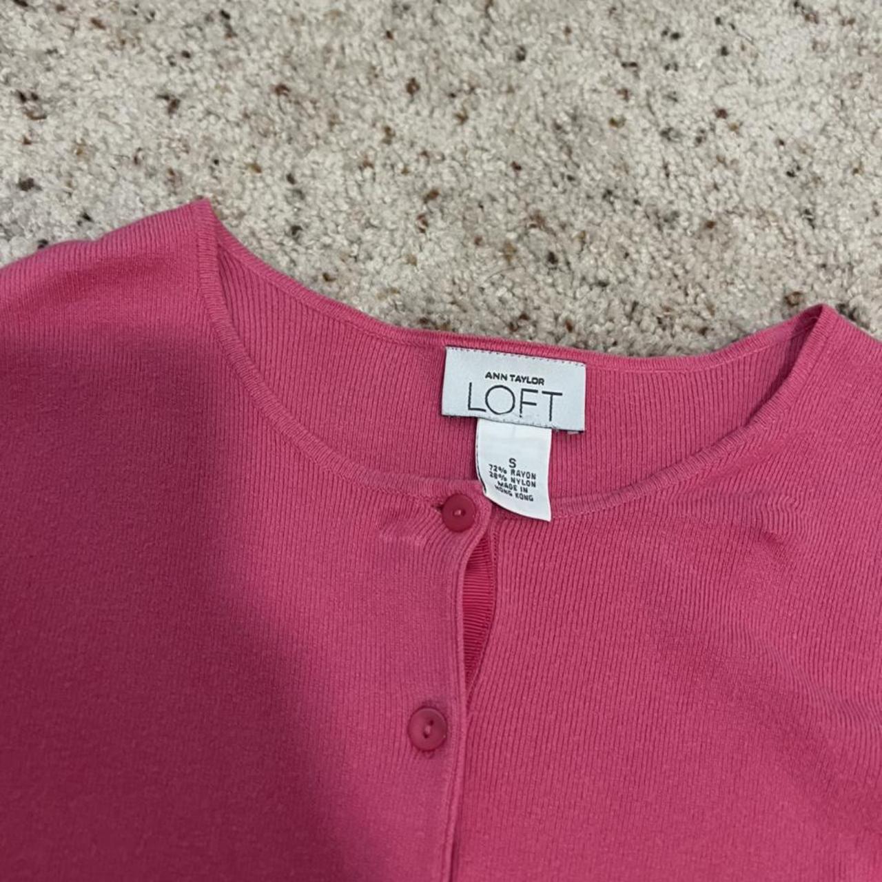 LOFT Women's Pink Cardigan (4)