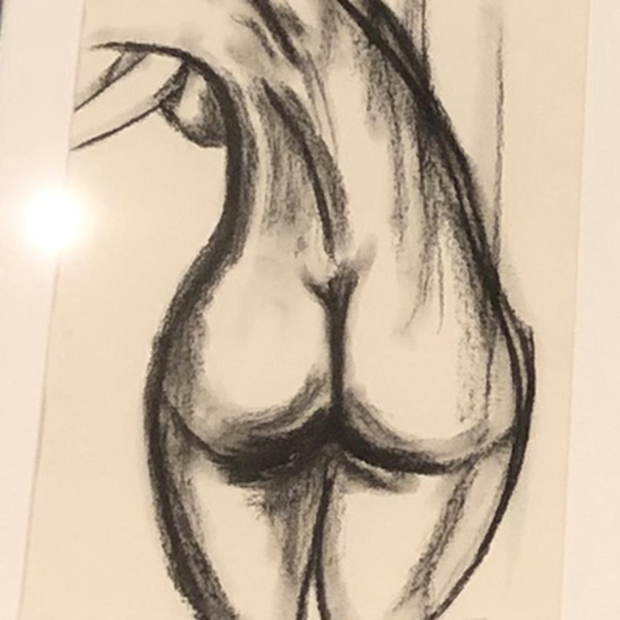 STUNNING CHARCOAL NUDE FIGURE DRAWING Expressive A3... - Depop