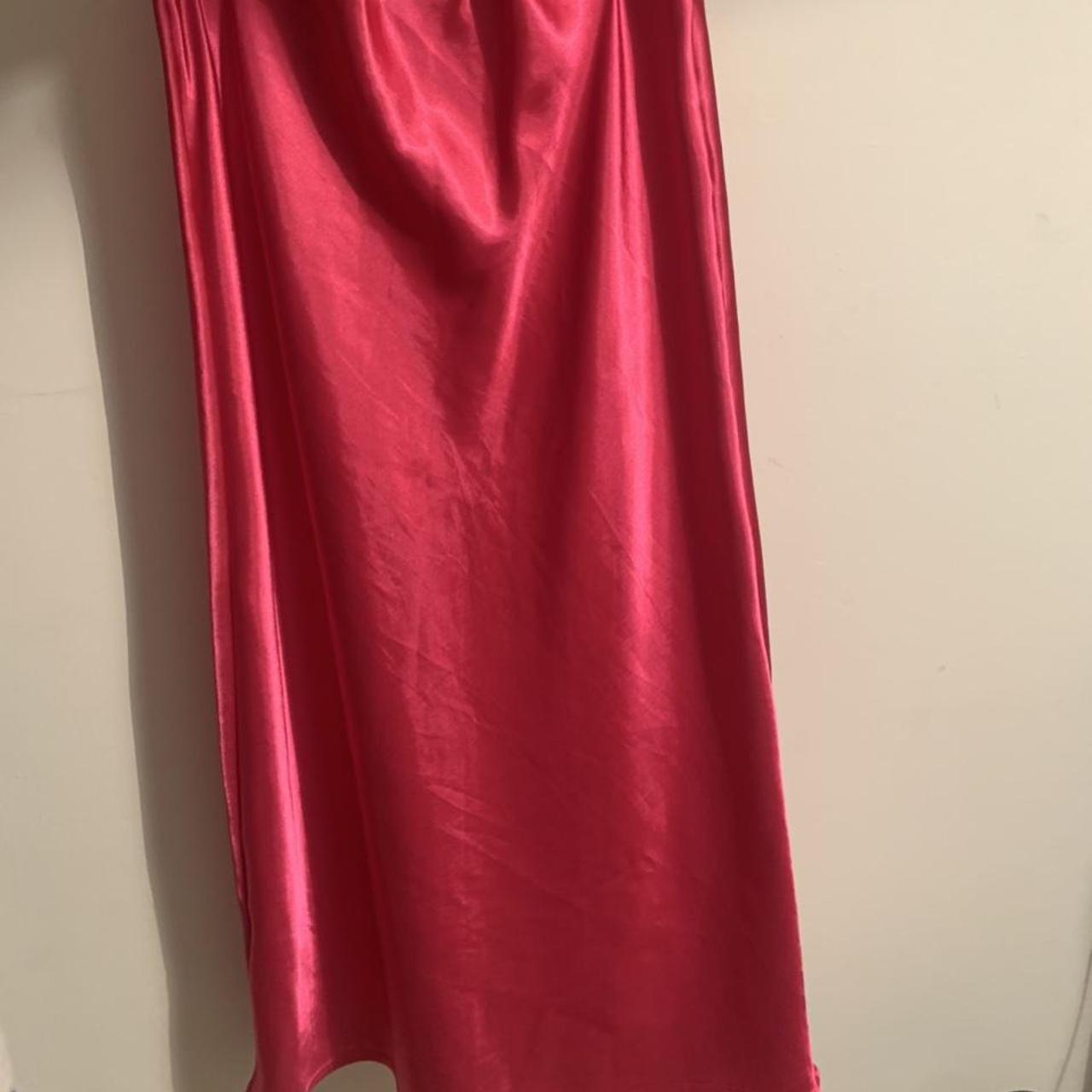 Satin pink MIDI skirt Y2K PLT y2k satinskirt plt... Depop