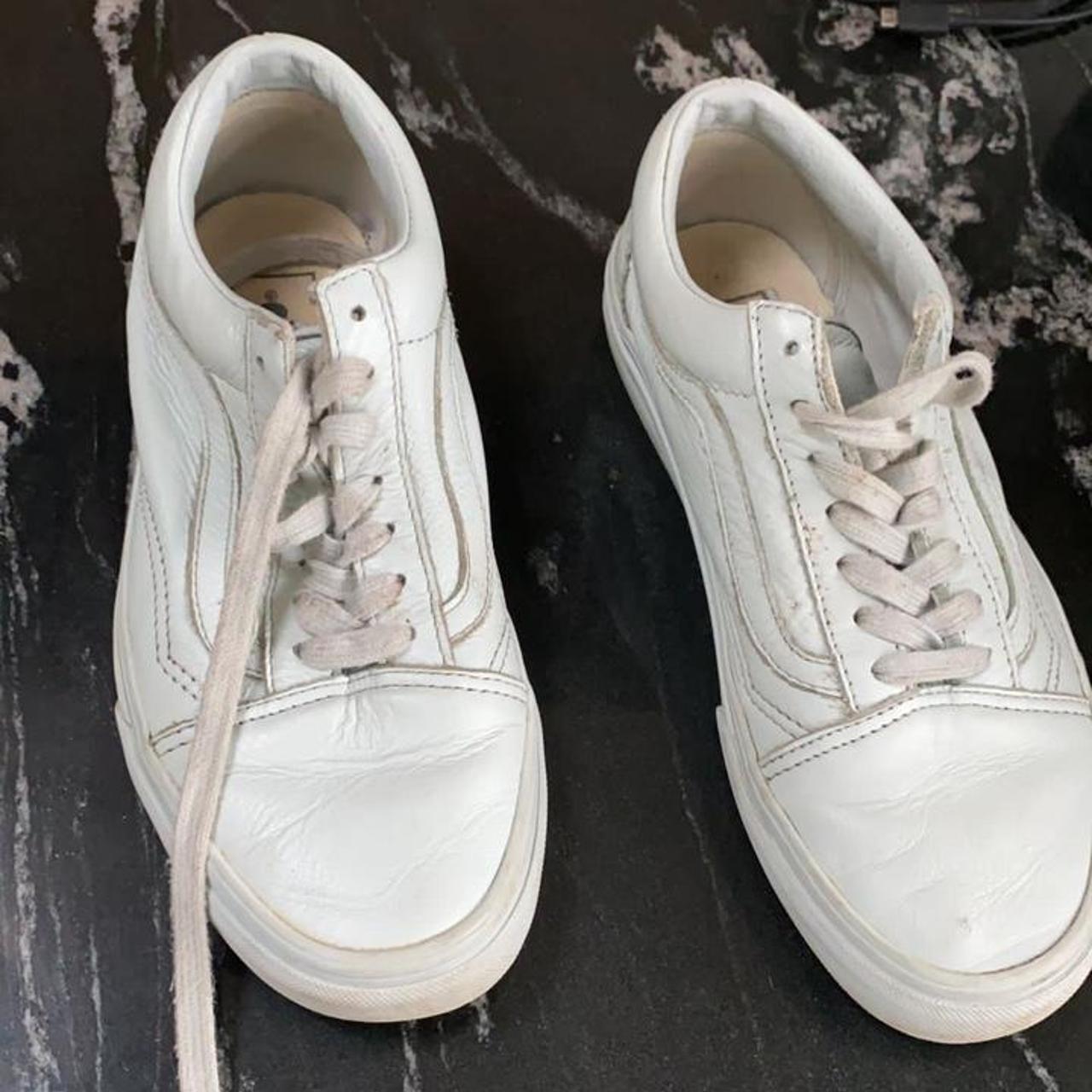 Product Image 1 - Vans leather trainers. Worn but