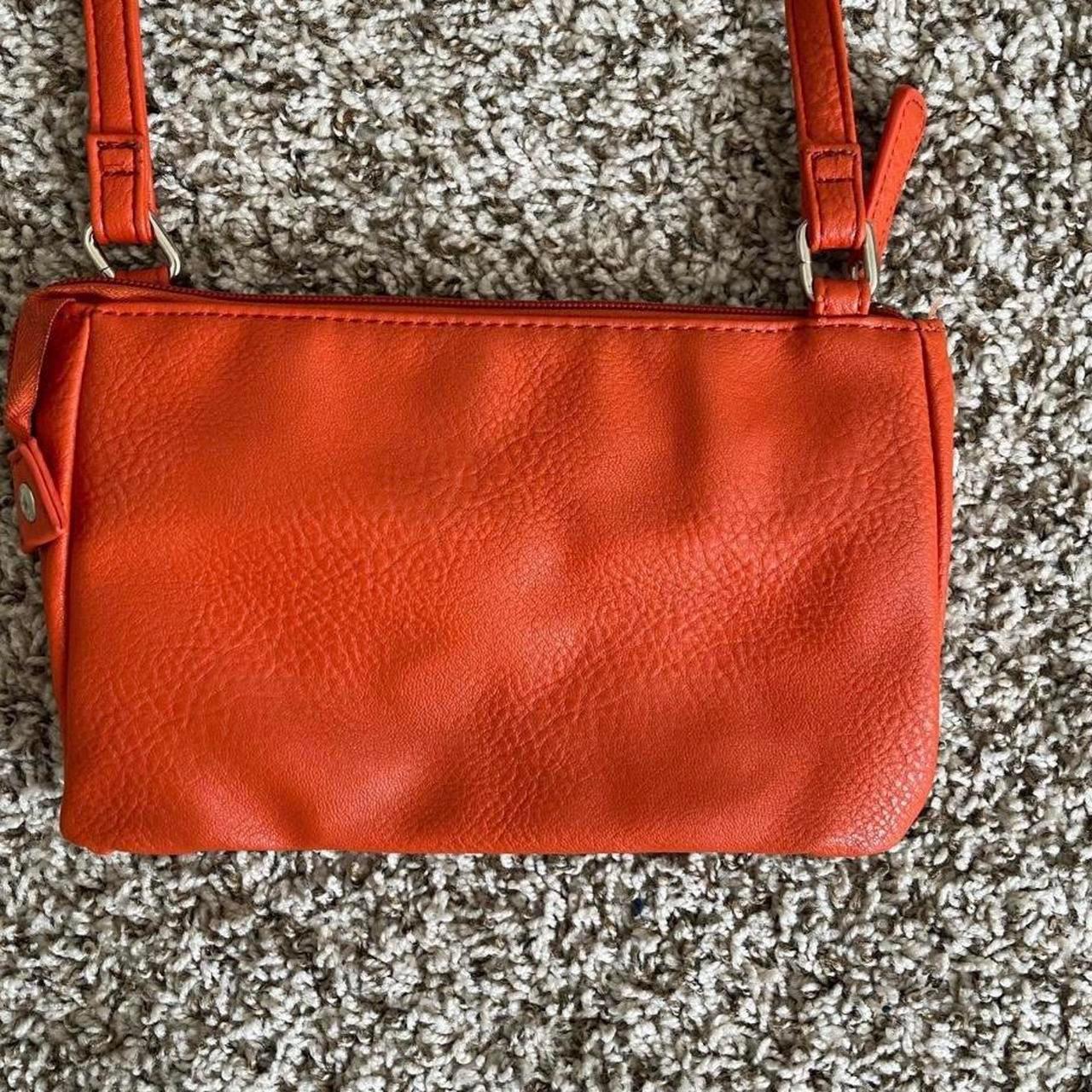 Vintage inspired orange shoulder bag. Flaws on the... - Depop