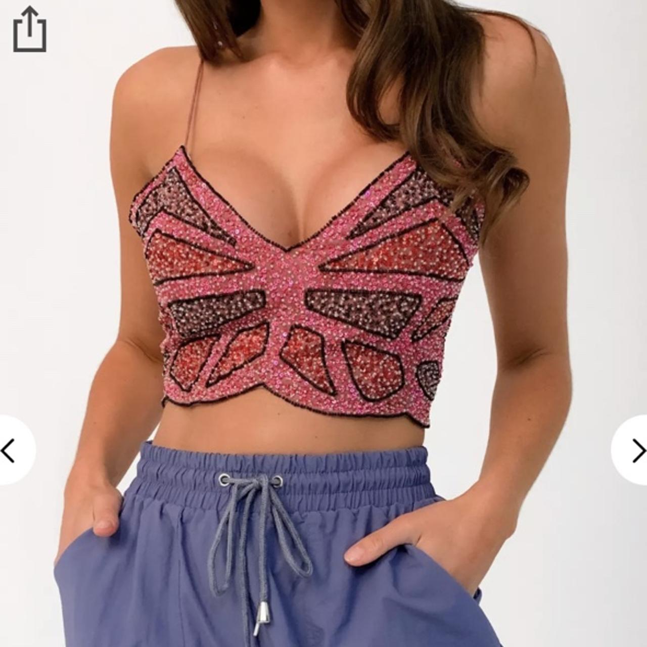 Missguided butterfly shop bralet