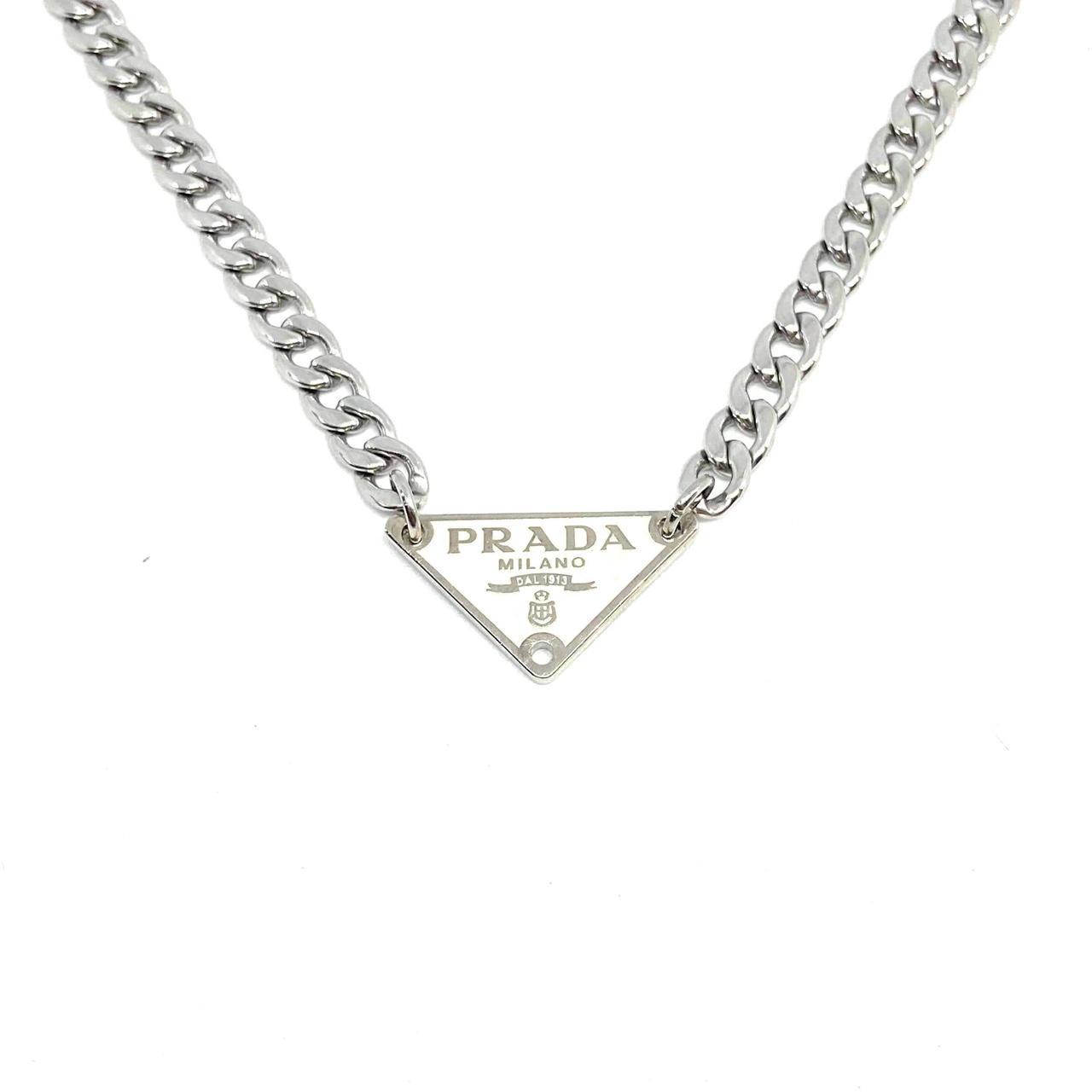 Prada Men's Black and White Jewellery Depop