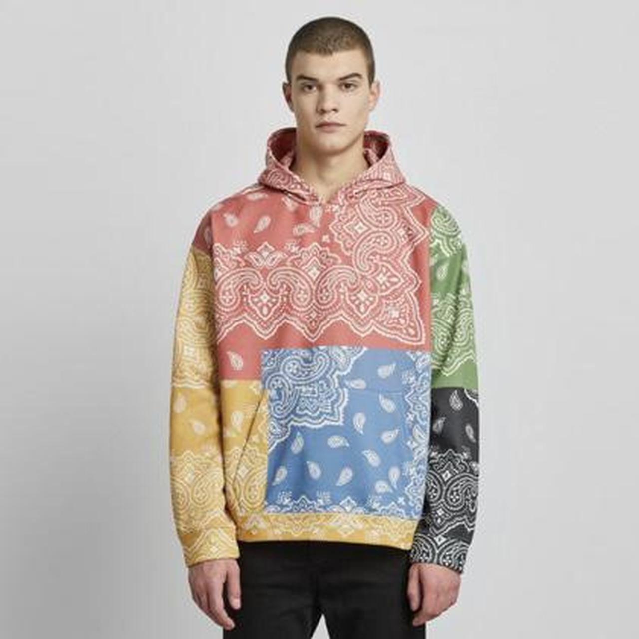 Profound Co. Multi Color Bandana Paisley Hoodie Size