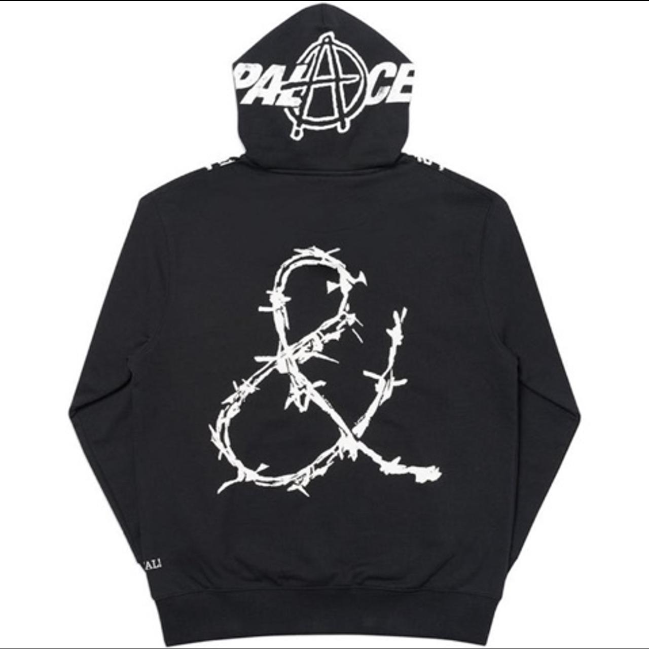 【美品】PALACE SKATEBOARDS ANARCHIC HOODIE Palace x Anarchic Adjustment Humanity Hoodie Brand | Depop