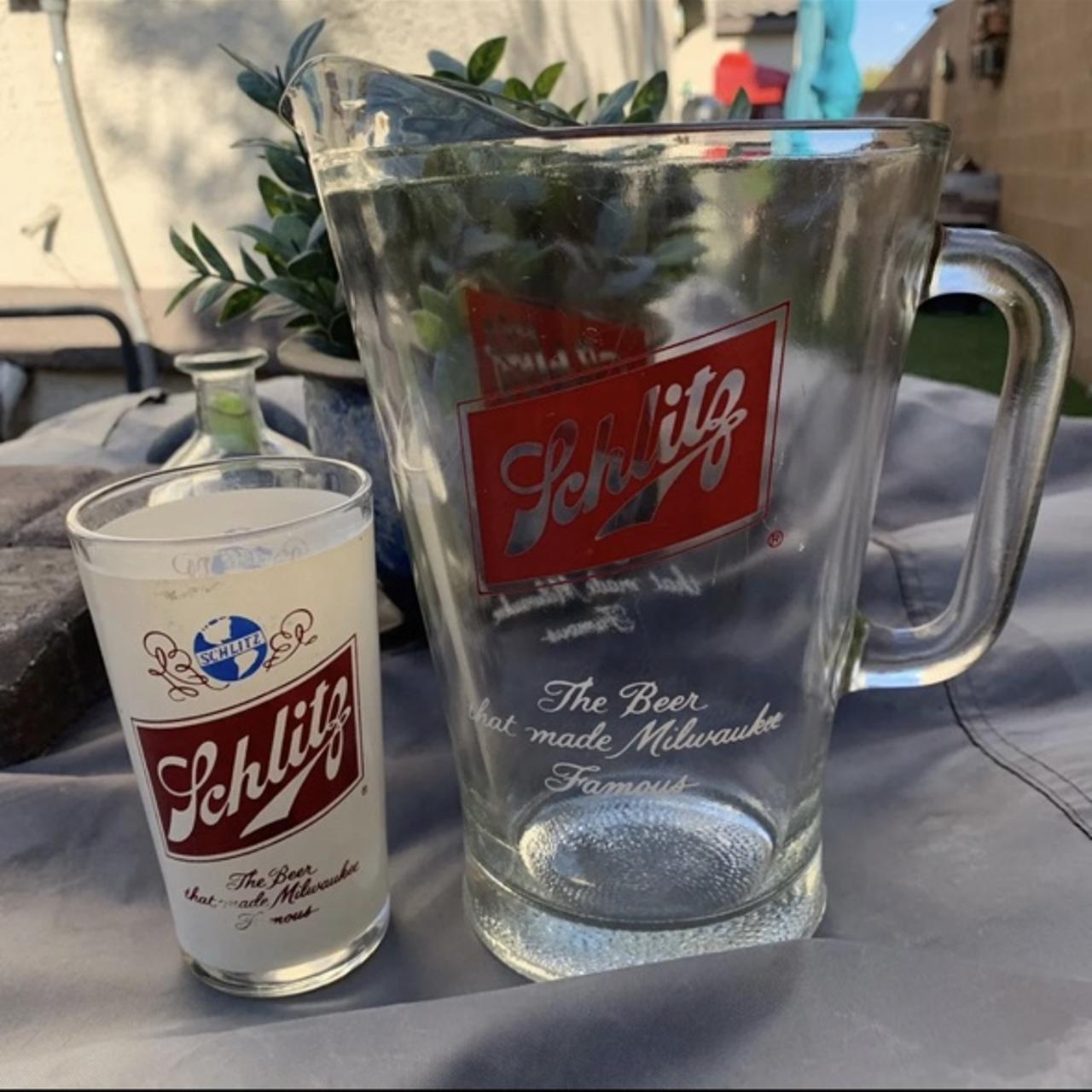 Vintage Schlitz 2024 Beer Pitcher & Glass Set