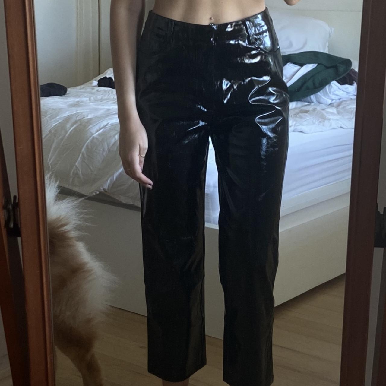 Lioness black vinyl pants, these pants are so... - Depop