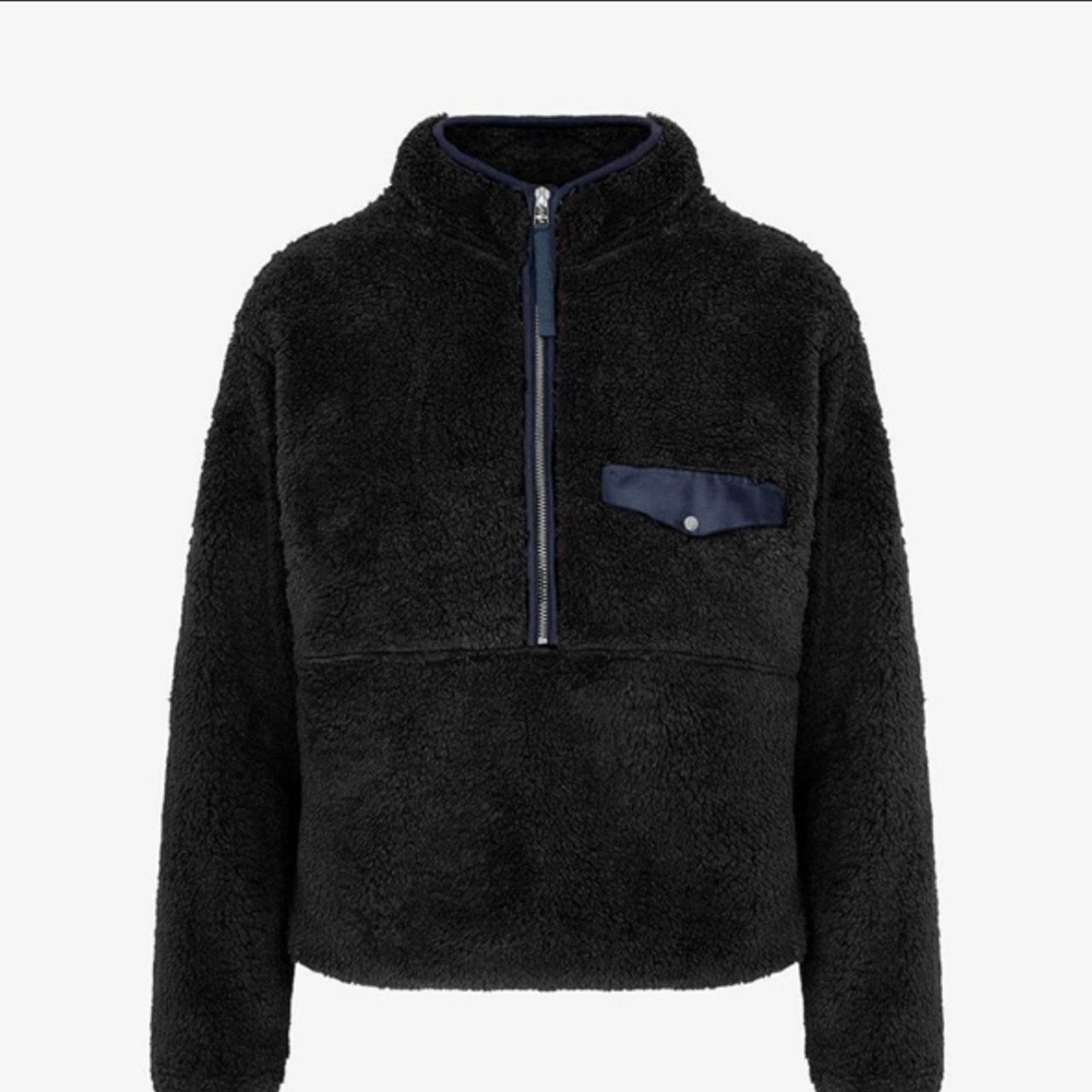 Anine Bing Sierra half zip pullover in black So Depop