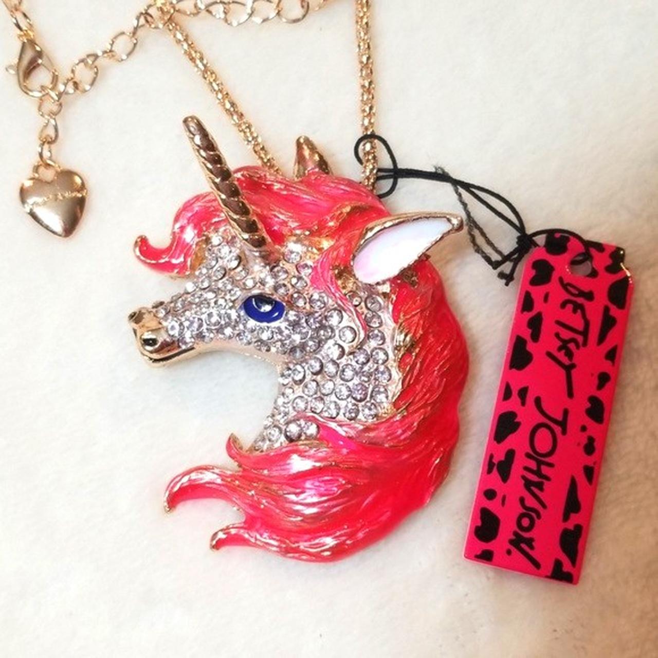 Betsey johnson unicorn on sale necklace