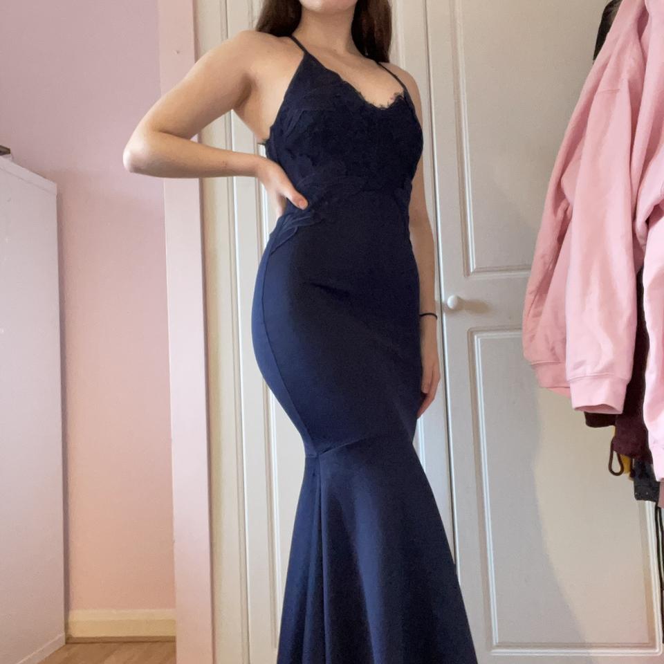 Lipsy navy cheap prom dress