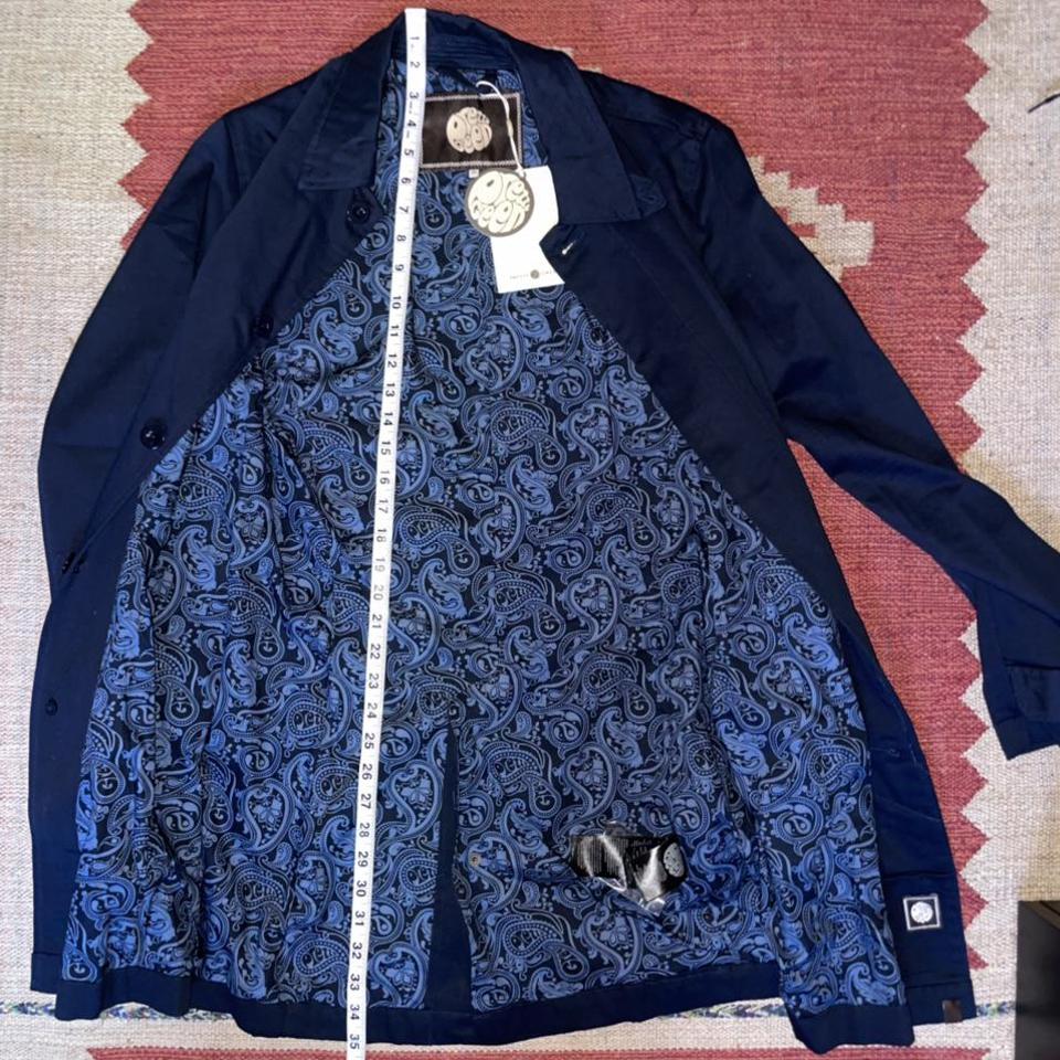 Pretty Green button up Mac Coat. Brand new with... - Depop