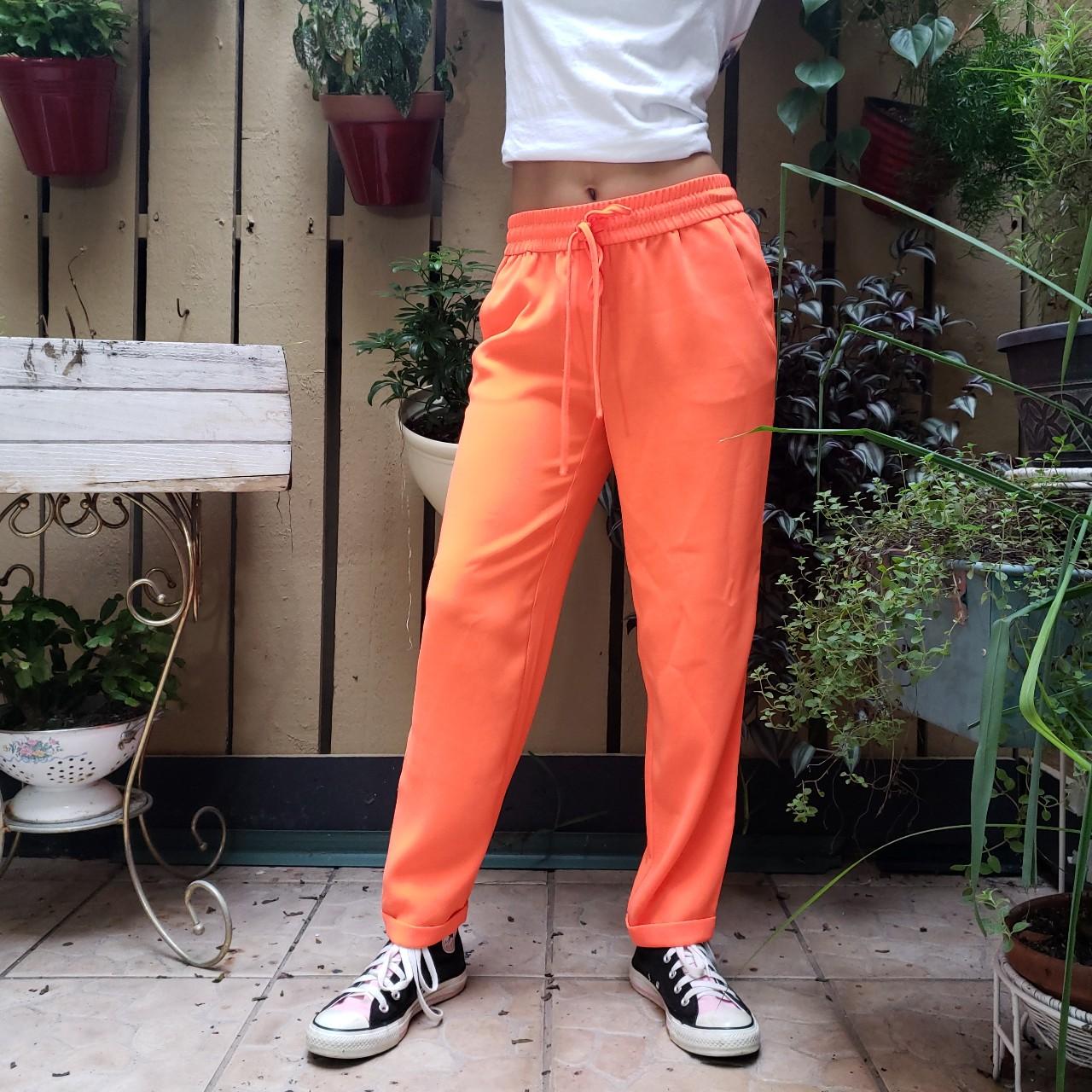 Neon orange online sweatpants