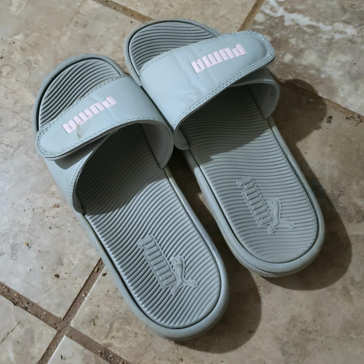 Puma Slides Will clean and scrub thoroughly before