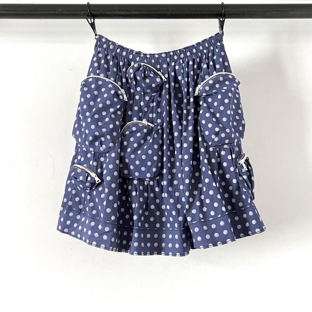 スカート PRADA P103ZESOOO.17N1 Skirts Prada: Women's Rush Stitch Skirt with Leather Fringe (Navy